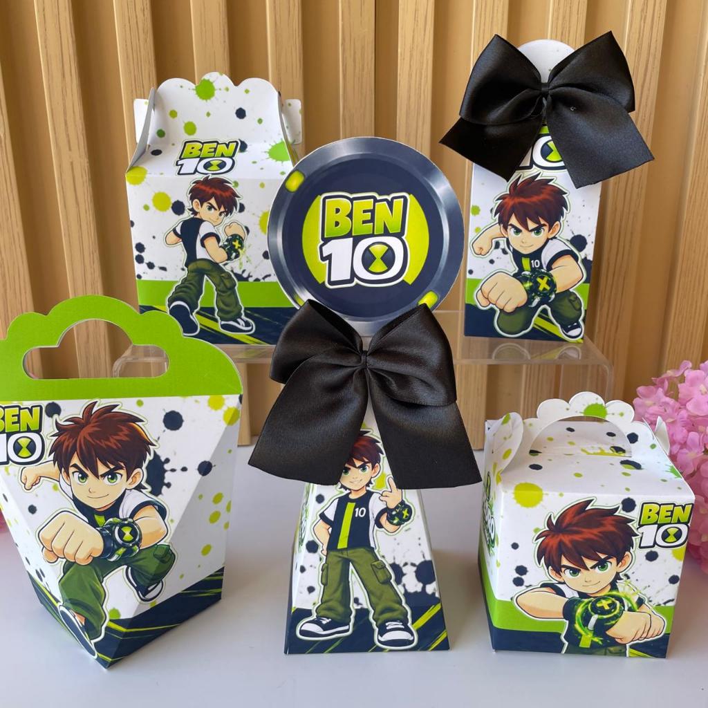 Kit Personalizados Ben 10 | PRÉ-MONTADO | Lembrancinhas Festa de Aniversário Caixinhas Personalizados