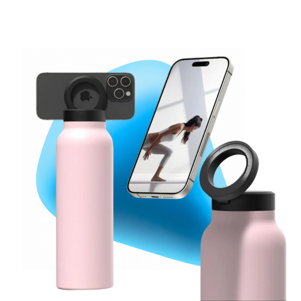Garrafa Suporte Magnético para Celular 360 TÉRMICA MANTÉM TEMPERATURA ACADEMIA TREINO CORRIDA