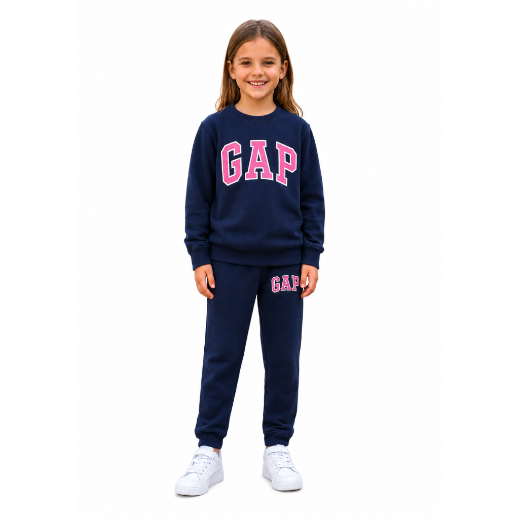 Conjunto de Moletom Flanelado quentinho Infantil Feminino de 01 a 12 anos.