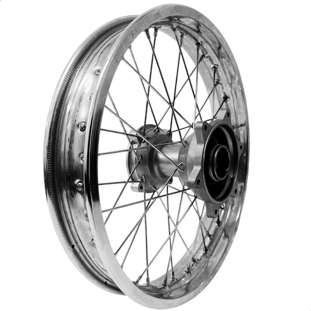 Roda Aro Calha Jante Folha Traseira Raio 4mm Cromados ou Inox Honda Bros 160 Esdd Freio Á Disco