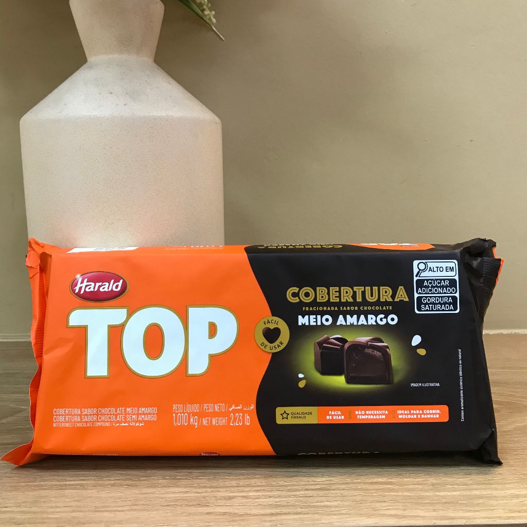 Cobertura em Barra Meio Amargo - TOP - 1,010kg - 1 unidade