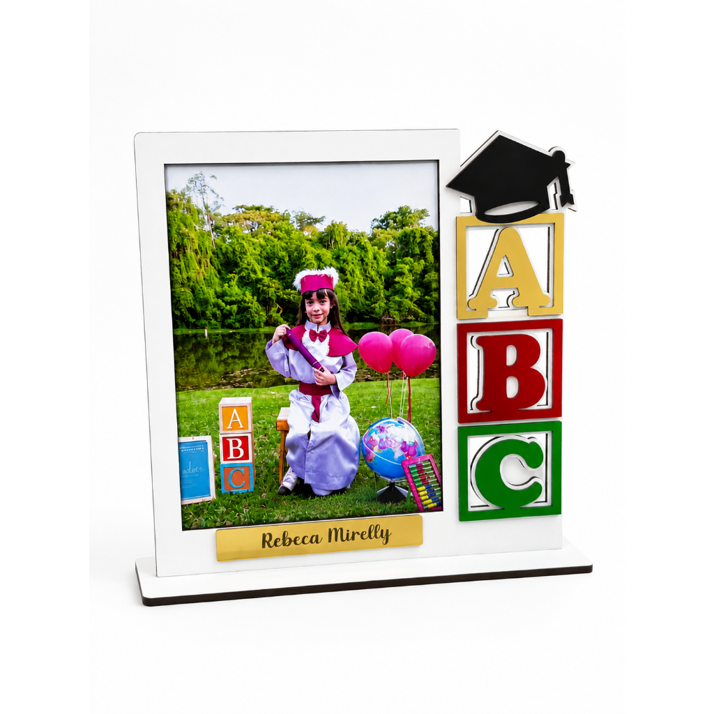 Kit Porta Retrato Formatura Abc Infantil Mdf Personalizado Foto-065
