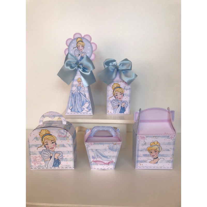 Caixinhas personalizadas para festa infantil Cinderela(pegue e monte)lembrancinhas de festa ENVIO EM 24 HORAS