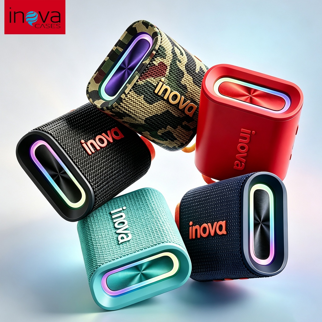Caixa de Som portátil Inova Bluetooth 5.3 MD-12419 Portátil à Prova D'água IPX6,