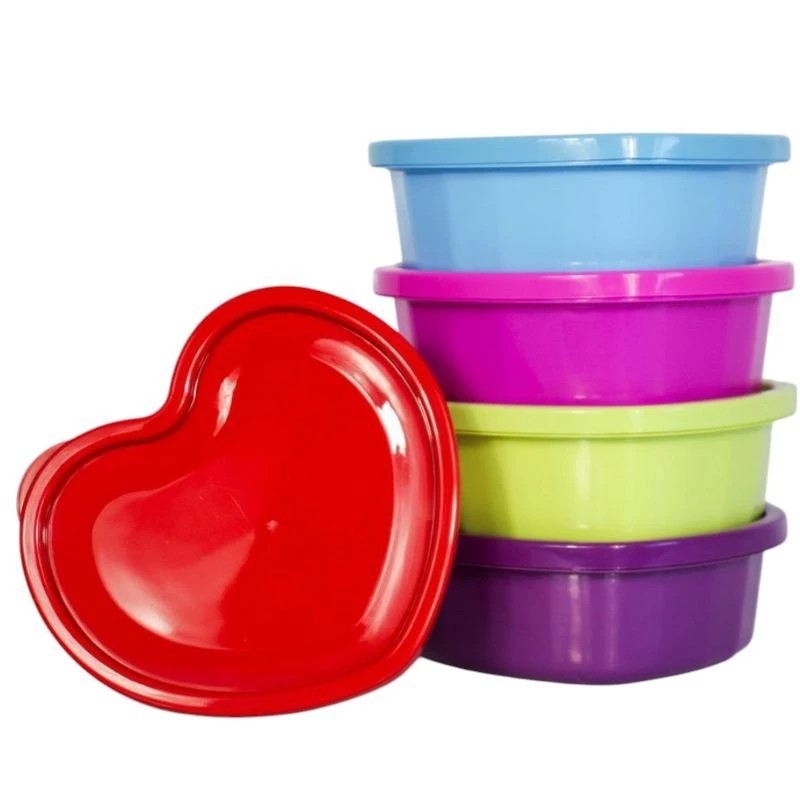 Kits de Potes em Formato de Coração, 550 ml - Pote Love, Kit de Pote 3 unidades, 5 unidades