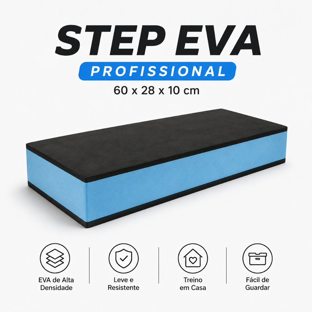 Step Academia 60x28x10 Base Lisa EVA Fitness Jump Box Crossfit Reabilitação Agachamentoa Stepe