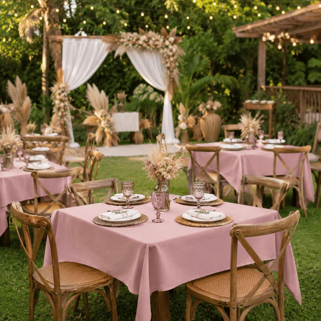 Kit 05 Toalhas Forro para Mesa Oxford  1,00x1,50m – Festa Infantil Casamento Decoração