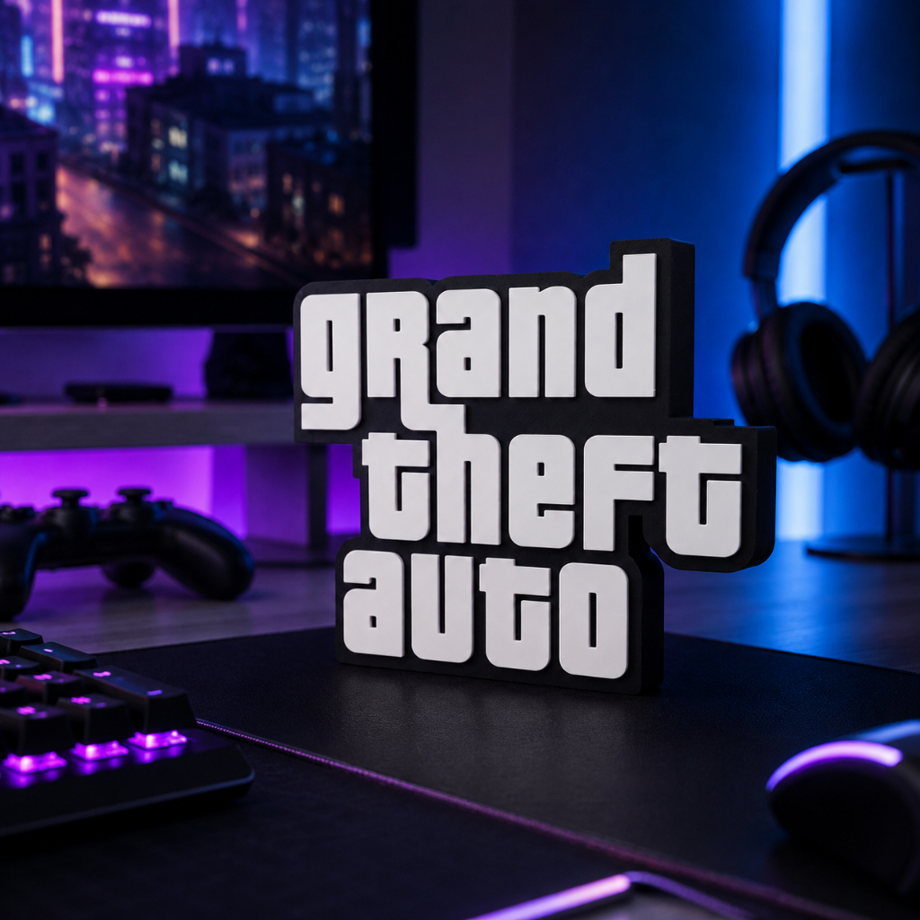 Placa Decorativa GTA Quarto Gamer Grand Theft Auto - GTA Rockstar