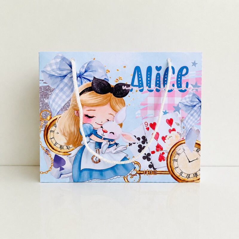 Sacolinhas personalizadas Alice no pais das maravilhas lembrancinhas de festa infantil ENVIO EM 24 HORAS