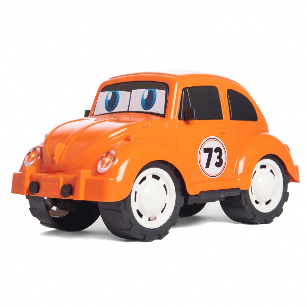 Fusca Azul Infantil com Olhos Grandes Realista - Abre Capo e Tampa - Várias Cores