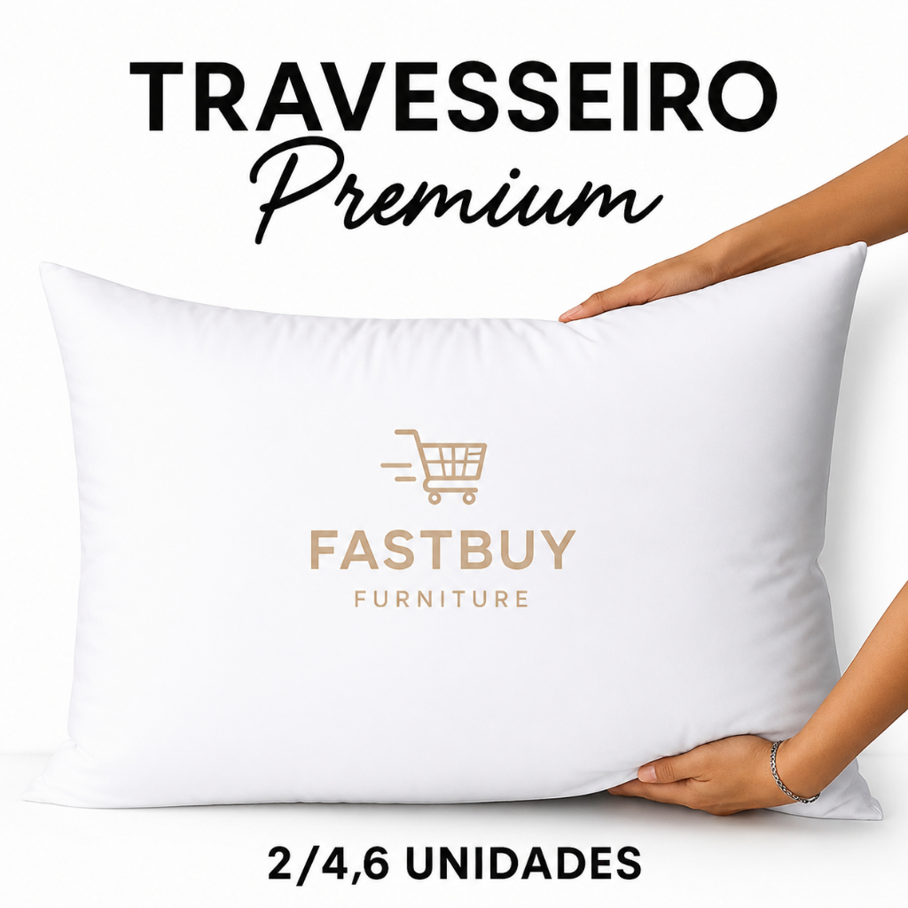 Kit 2 Travesseiro Premium 100% Microfibra 70x50 Antialérgico Antiácaro Ortopédico Firme