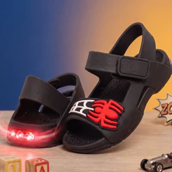 Sandália Papete Com LED Infantil Menino Confortável Volta As Aulas Masculino Criança Promoção