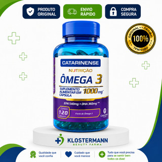 Suplemento Ômega 3 Óleo de Peixe Catarinense Nutrição 1000mg 120 Cápsulas