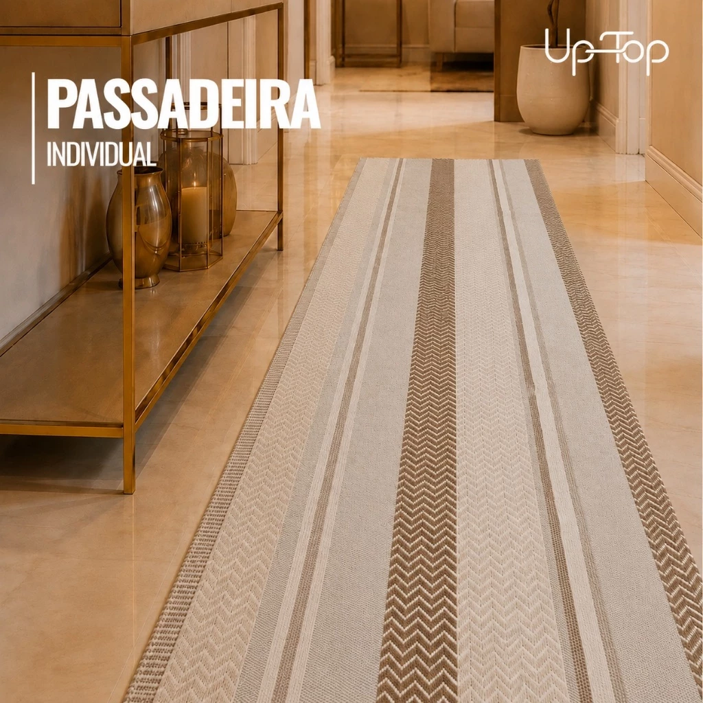 Tapete Passadeira 100% Algodão 2,00mx0,65cm Beira de Cama, Cozinha e Corredor — imagem 1