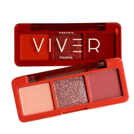 Paleta Trio De Sombras Viver G1 Cores Sortidas Ruby Rose Matte Cintilante Make Jund Bella Distribuidora