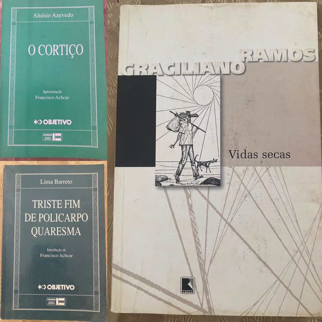 Kit 3 Livros Clássicos O Cortiço + Vidas Secas + Policarpo Quaresma - Vestibular Usado