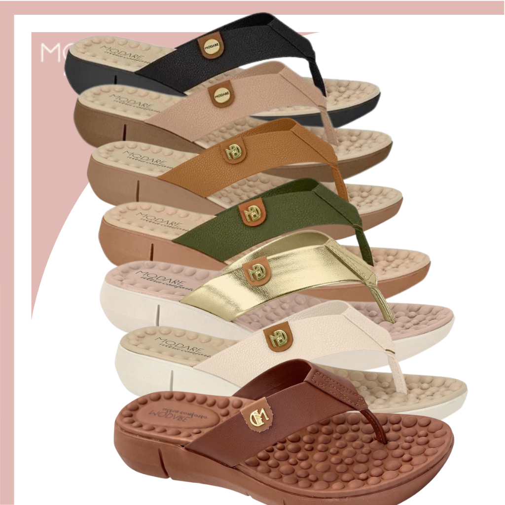 Chinelo Modare Ortopédico Feminino Plataforma Palmilha Anatômica Macia Confortável