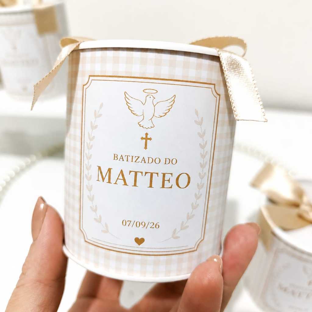 Lembrancinha Personalizada Batizado / Tubolata menino e menina / Primeira Eucaristia TODOS OS TEMAS