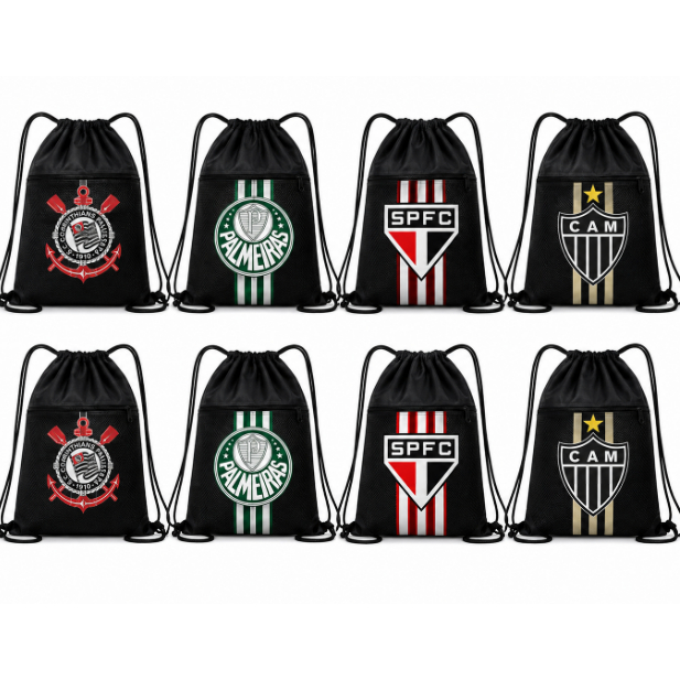 Saco Mochila Esportivo Dry Fit com Cordão de Fio Nautico Unissex Esporte Academia Treino Impermeável