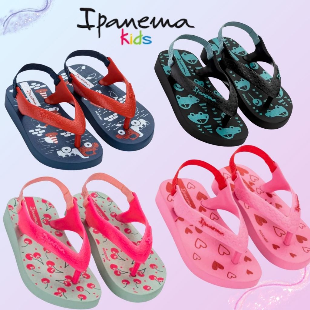 Ipanema Chinelo Baby Clássico Básico Macia Confortável Original Ajustável Elástico Leve Confortável