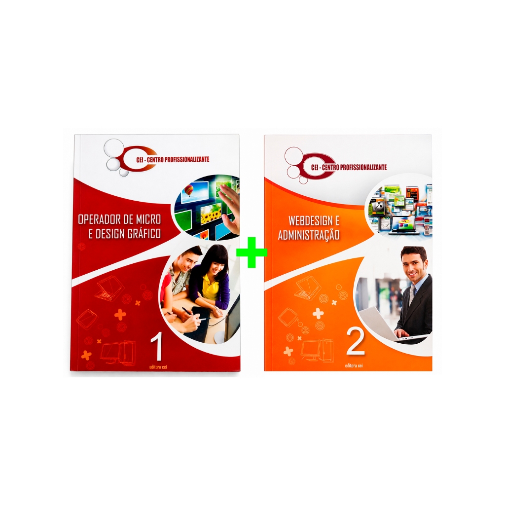 Livros didáticos informática e administração volume 1 e 2 Operador de Micro e Design Gráfico únicas