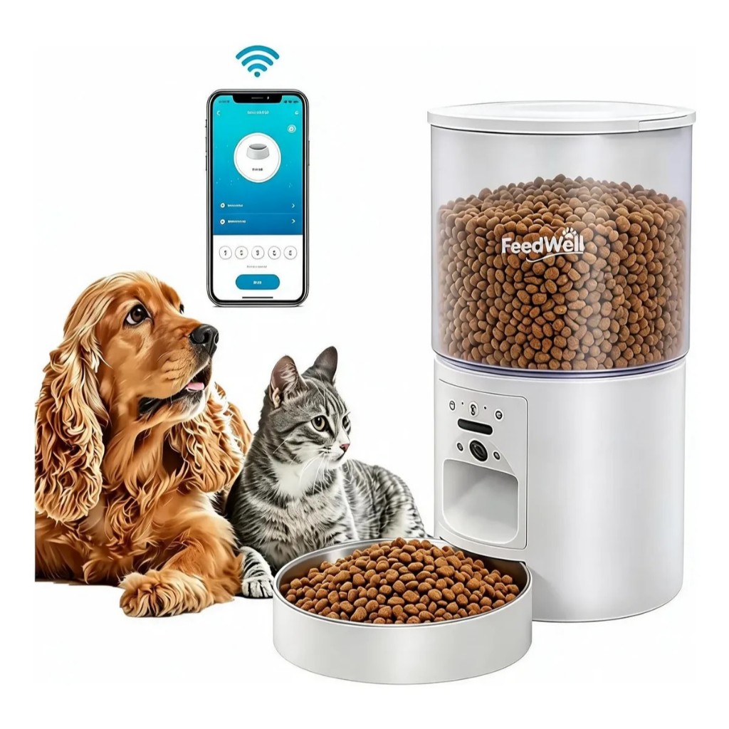 Feedwell Comedouro Automático Pets 4L Com Câmera Wi-fi E App