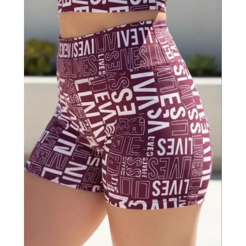 Short fitness academia feminino de suplex