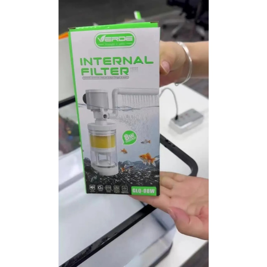 Filtro Aquário 8w Usb 550l/h C/ Duas Saídas Bomba Circulação — imagem 2 de 2