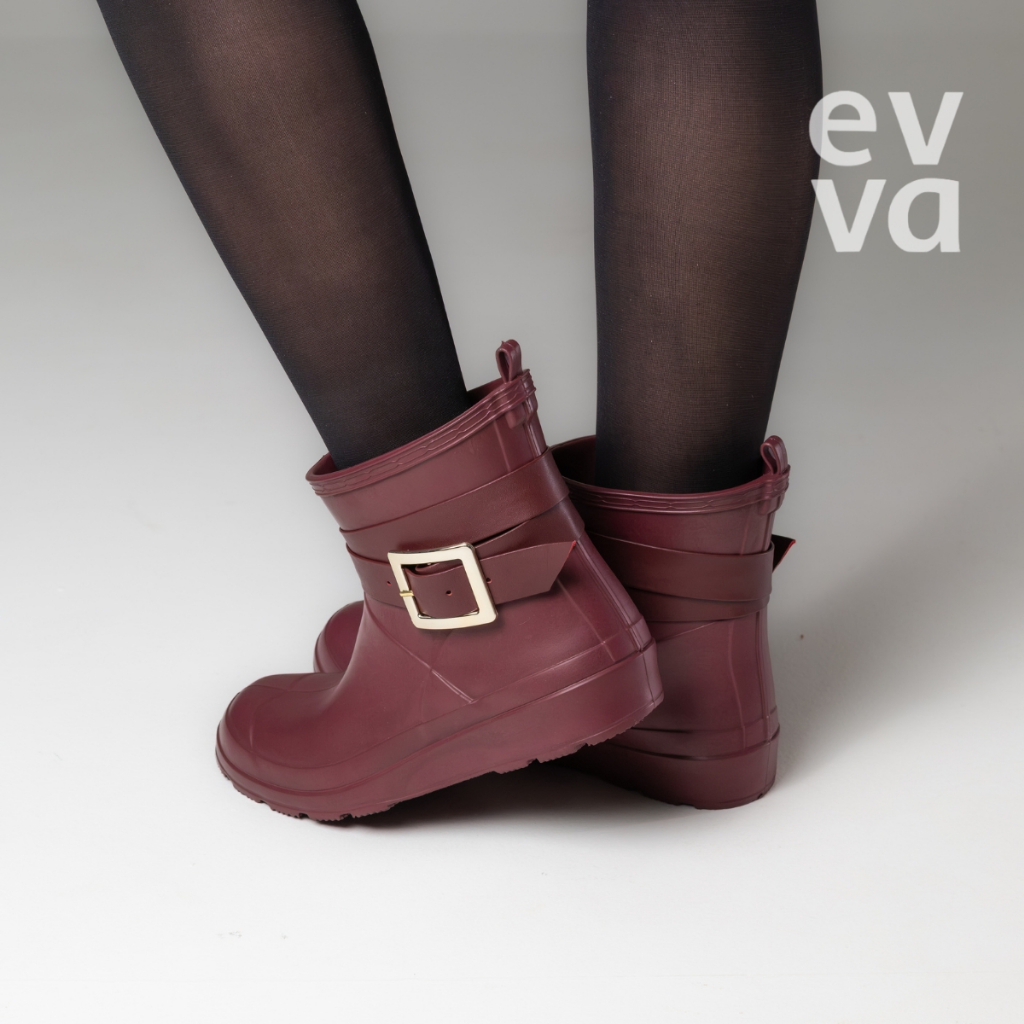 Bota Feminina Cano Curto Salto Grosso Elegante Confortável com fivela