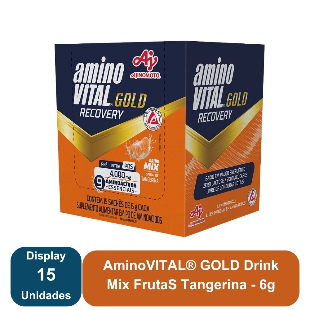 AminoVITAL® GOLD Drink Mix Tangerina Ajinomoto - 15 sachês