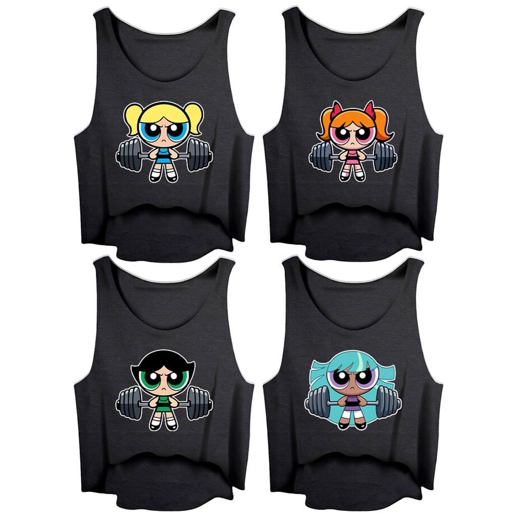 Cropped Amigas Camiseta Feminina Academia Meninas Super Poderosas Marombeira