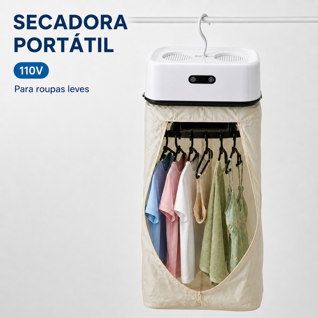 Secadora de Roupas Portátil Secador Roupa Suspenso Elétrico 110