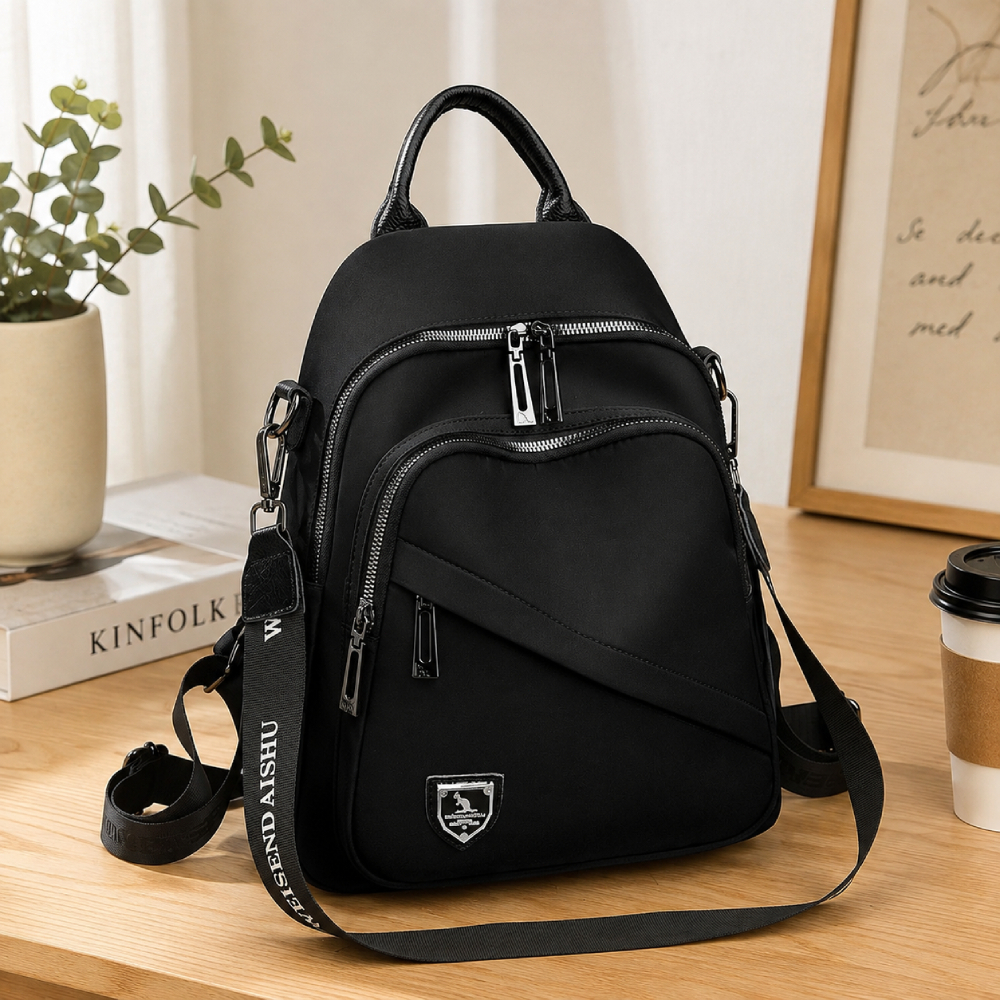 Bolsa mochila feminina Portátil da moda de Poliéster à prova d'água Grande capacidade