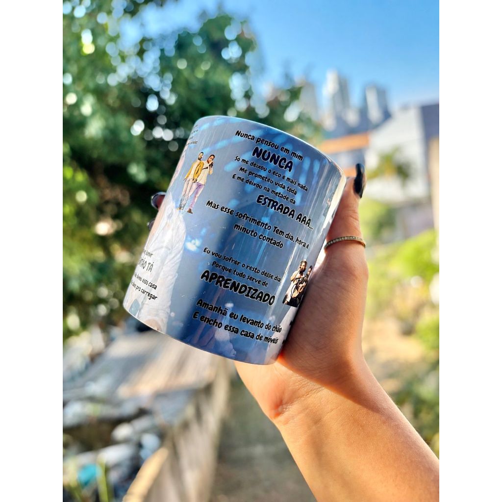 Caneca de Porcelana Personalizada Henrique e Juliano Fotos — imagem 2 de 2