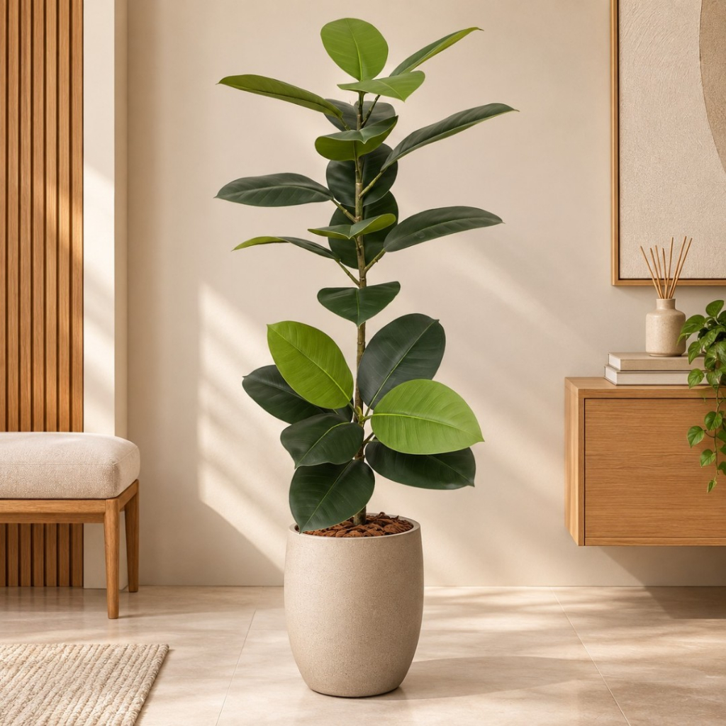 Planta Ficus Lyrata Arvore Artificial Grande Decorativa Toque Real Premium não acompanha vaso