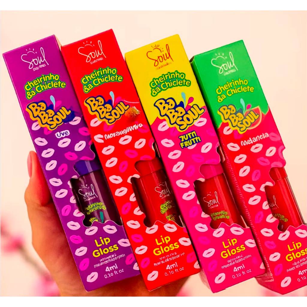 Lip Gloss Soul – Cheirinho de Chiclete | Brilho Intenso + Hidratação 💖
