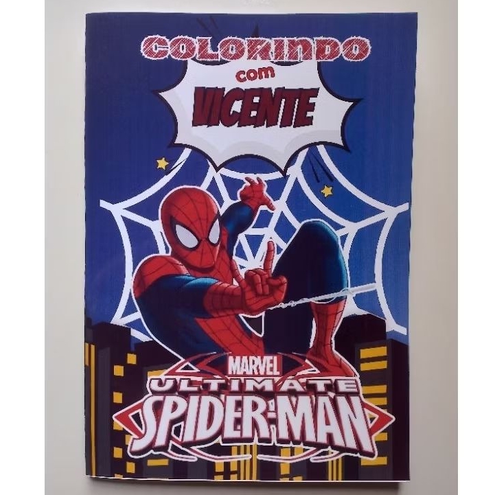 Livro de colorir Homem aranha personalizado revista de colorir lembrancinha Homem aranha