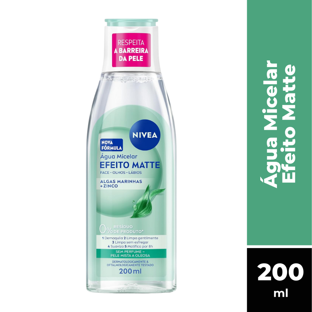 Água Micelar Controle De Brilho Efeito Matte Nivea 200ml