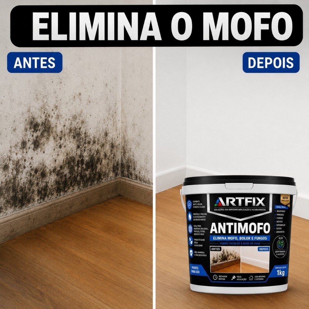 Verniz Antimofo Artfix 1kg e 3,6kg para Armários Guarda-Roupas e Madeira – Pronta Entrega — imagem 2 de 2