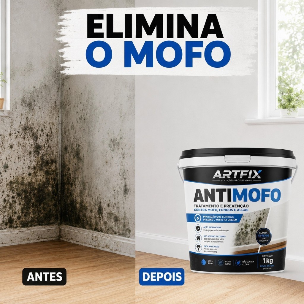 QUEIMA DE ESTOQUE Artfix Verniz Incolor Antimofo 1kg e 3,6kg para Paredes Gesso e Alvenaria – Frete Rápido — imagem 2 de 2