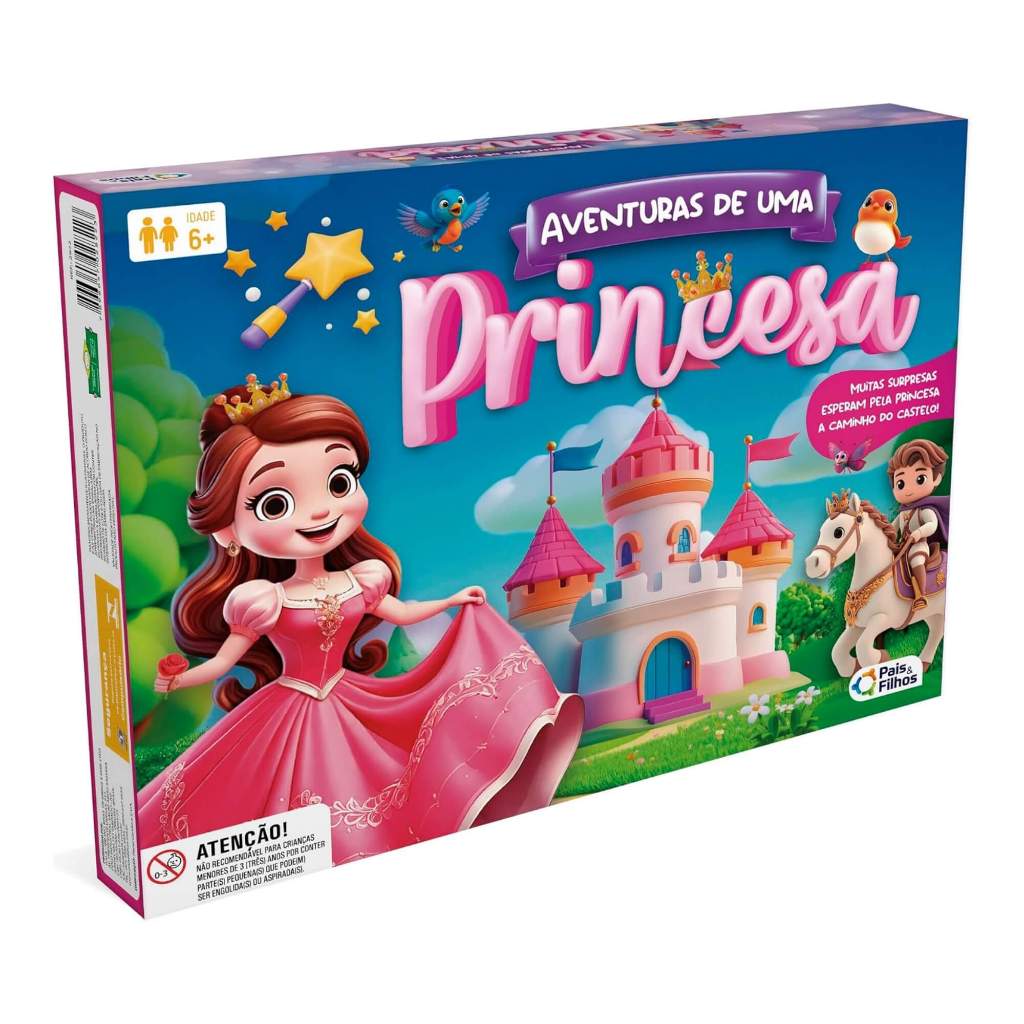 Jogo de Tabuleiro Aventuras de Uma Princesa Pais e Filhos - 2865-1