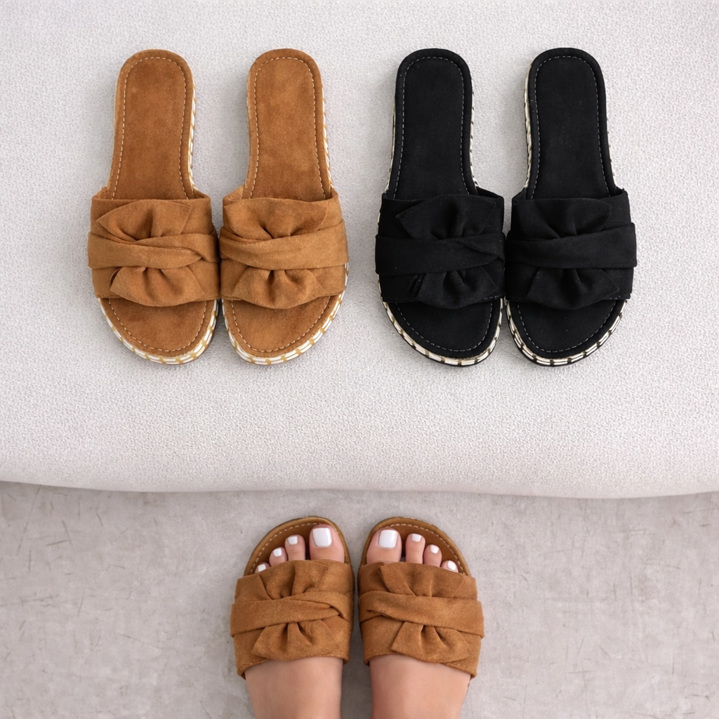Sandália Anabela Feminina de Laço Solado em Corda Moda Papete Birken Confortavel Bela Macia Verão AU 115