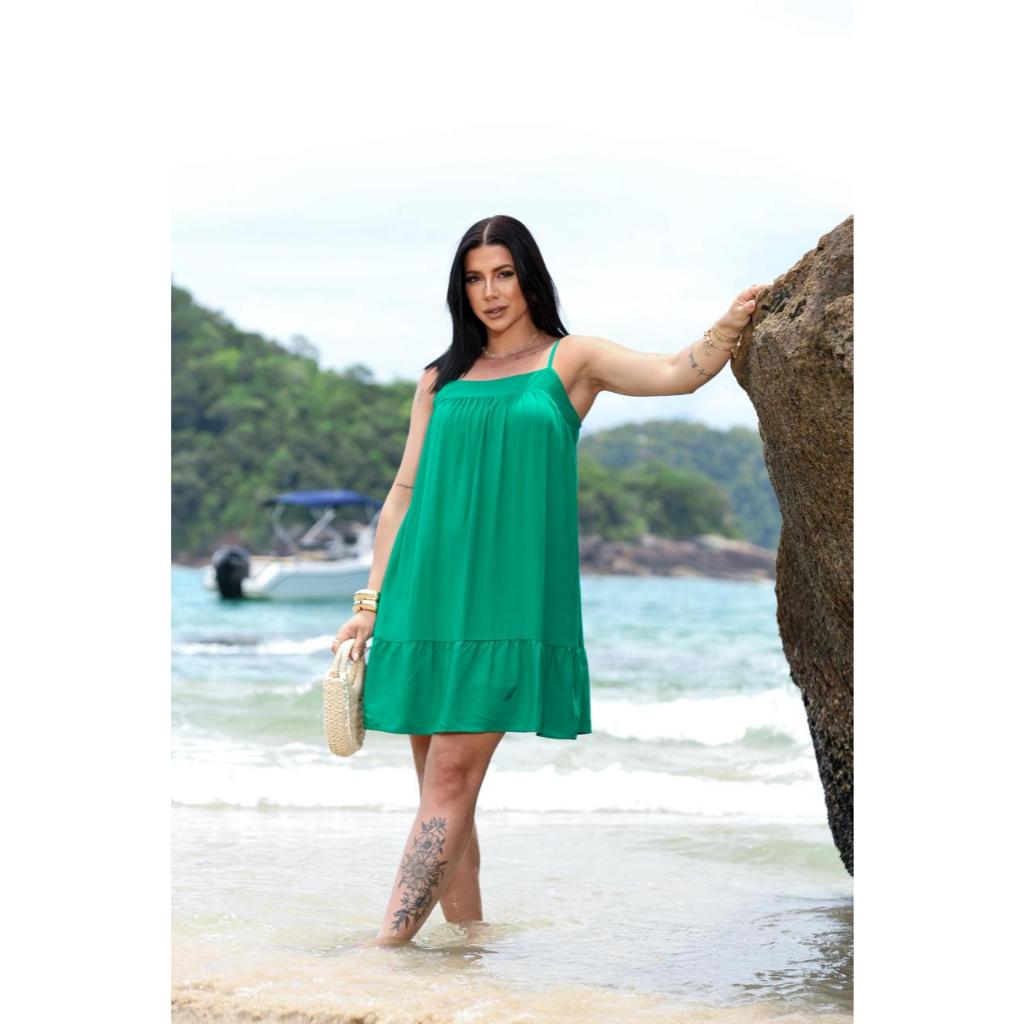 Vestido Curto Viscolinho Estampado com alça regulavel Estilo e Frescor para o Verão Atemporal *PreçoBaixo* Lua Chic