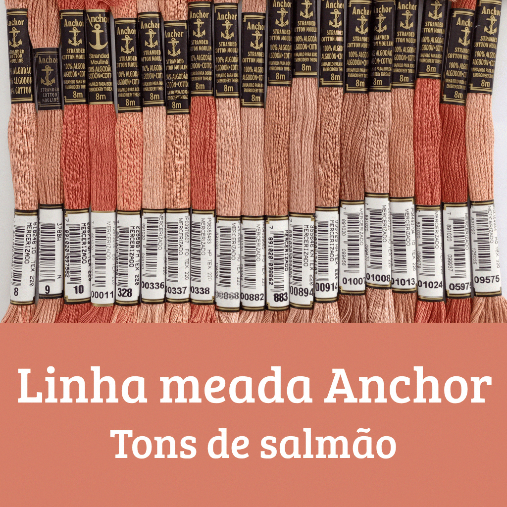 Linha meada Anchor Mouliné | Tons de salmão
