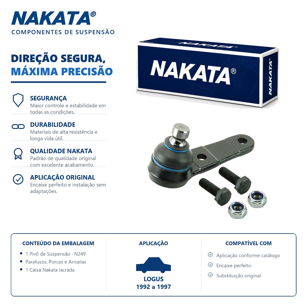 Pivo De Suspensão Logus 1992 Até 1997 Original Nakata