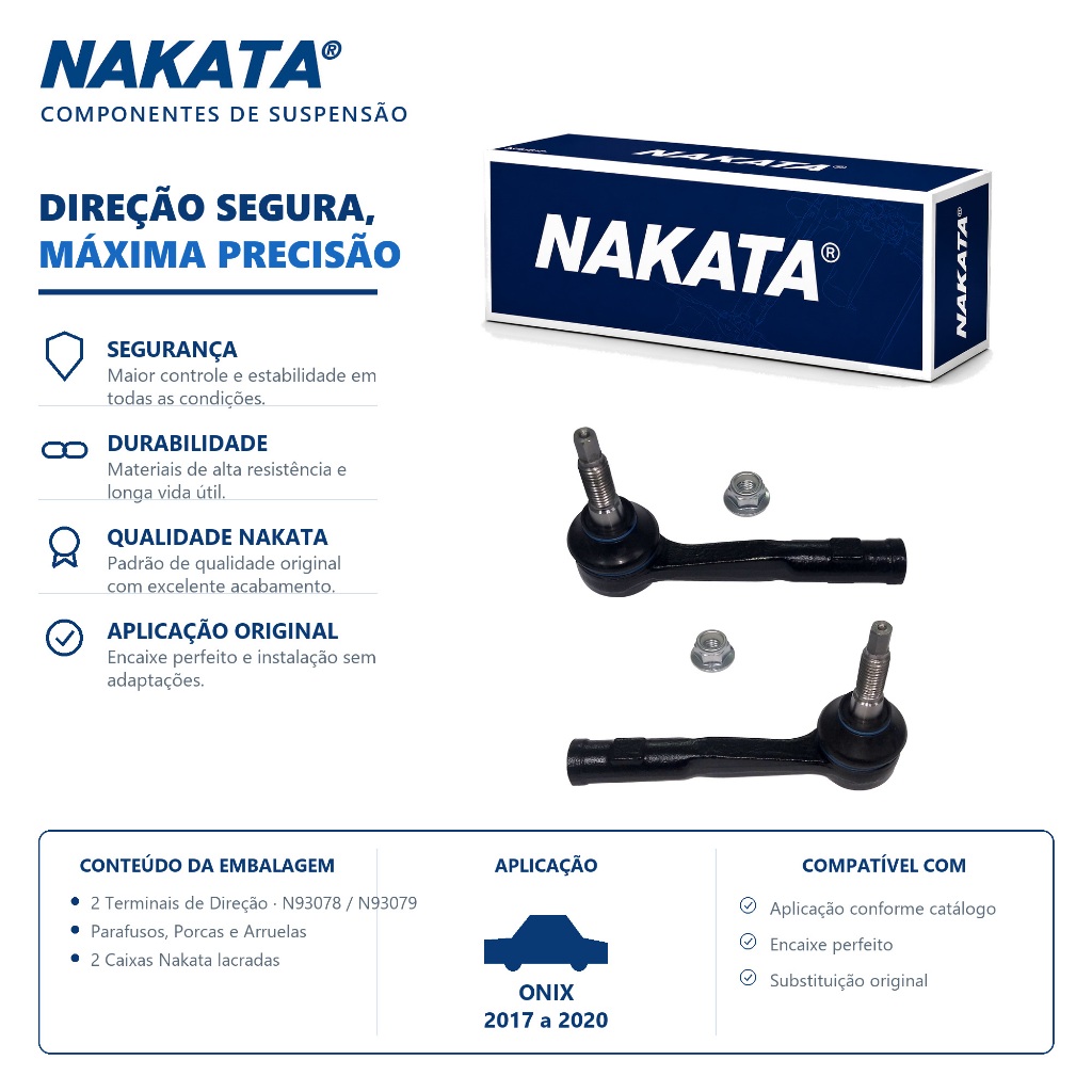 Par Terminal Direção ONIX 2017 ate 2020 – Original Nakata
