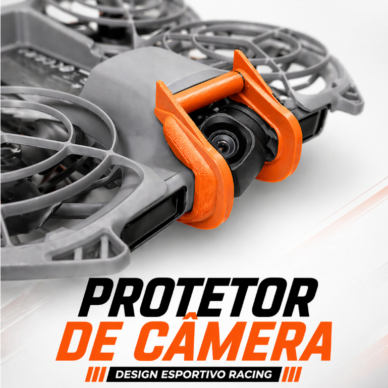 Protetor de Câmera, Gimbal Para Drone DJI NEO 2 - Estilo Racing Esportivo - ULTRA LEVE E RESISTENTE (8G) + Brinde DJI