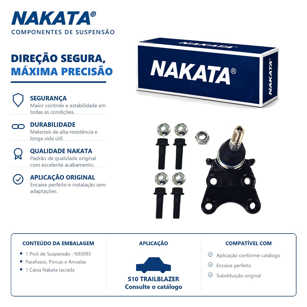 Pivo De Suspensão Inferior S10 Trailblazer – Nakata N93093