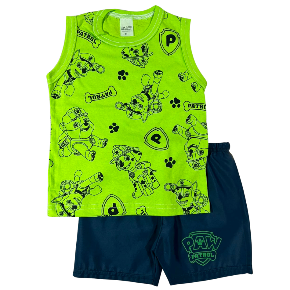 Conjunto Camisa Bermuda Infantil Algodão Lançamento 1 a 7 Anos