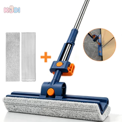 Mop Triangular Dobrável Portátil com Raspador de Água + 2 Panos Extras -S5